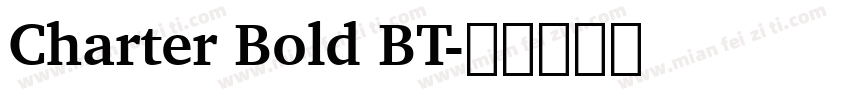 Charter Bold BT字体转换